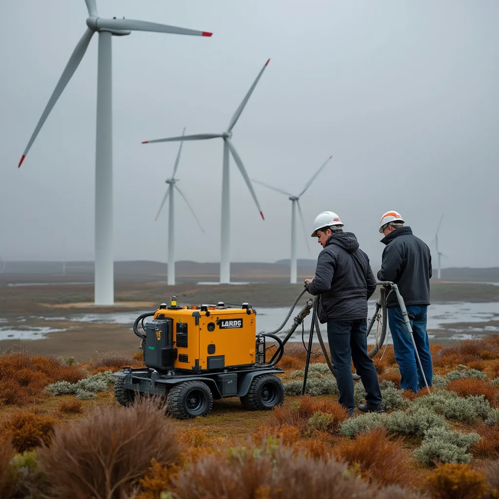 Visita a un proyecto de energía eólica en la Patagonia