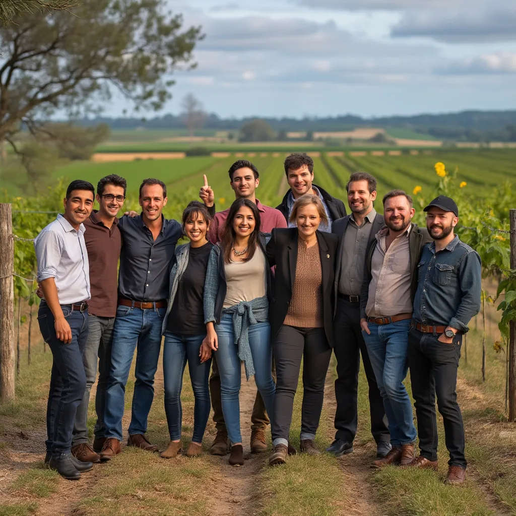 Equipo celebrando un hito importante en un proyecto agrícola